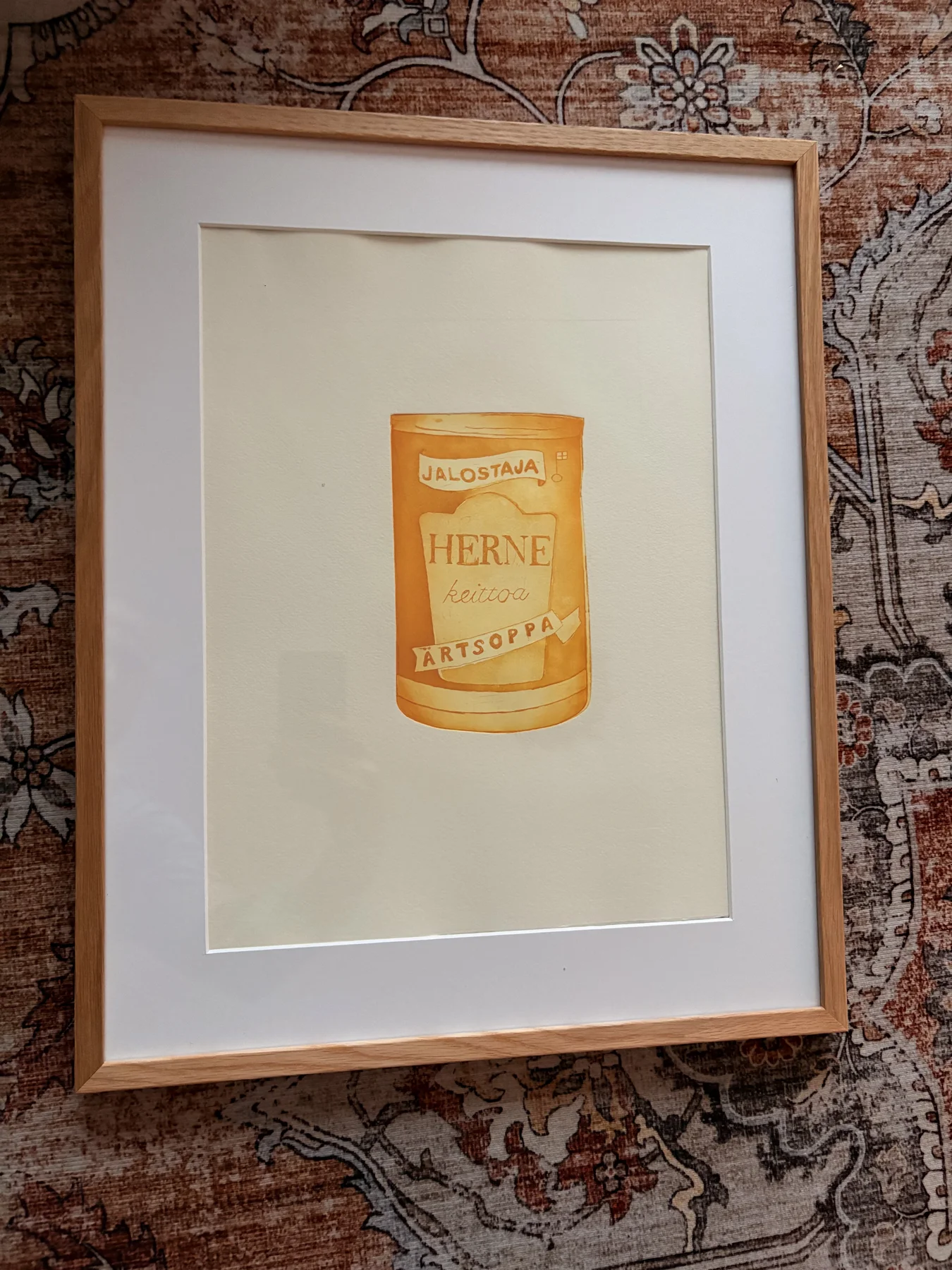 Hernekeitto - kehystettynä