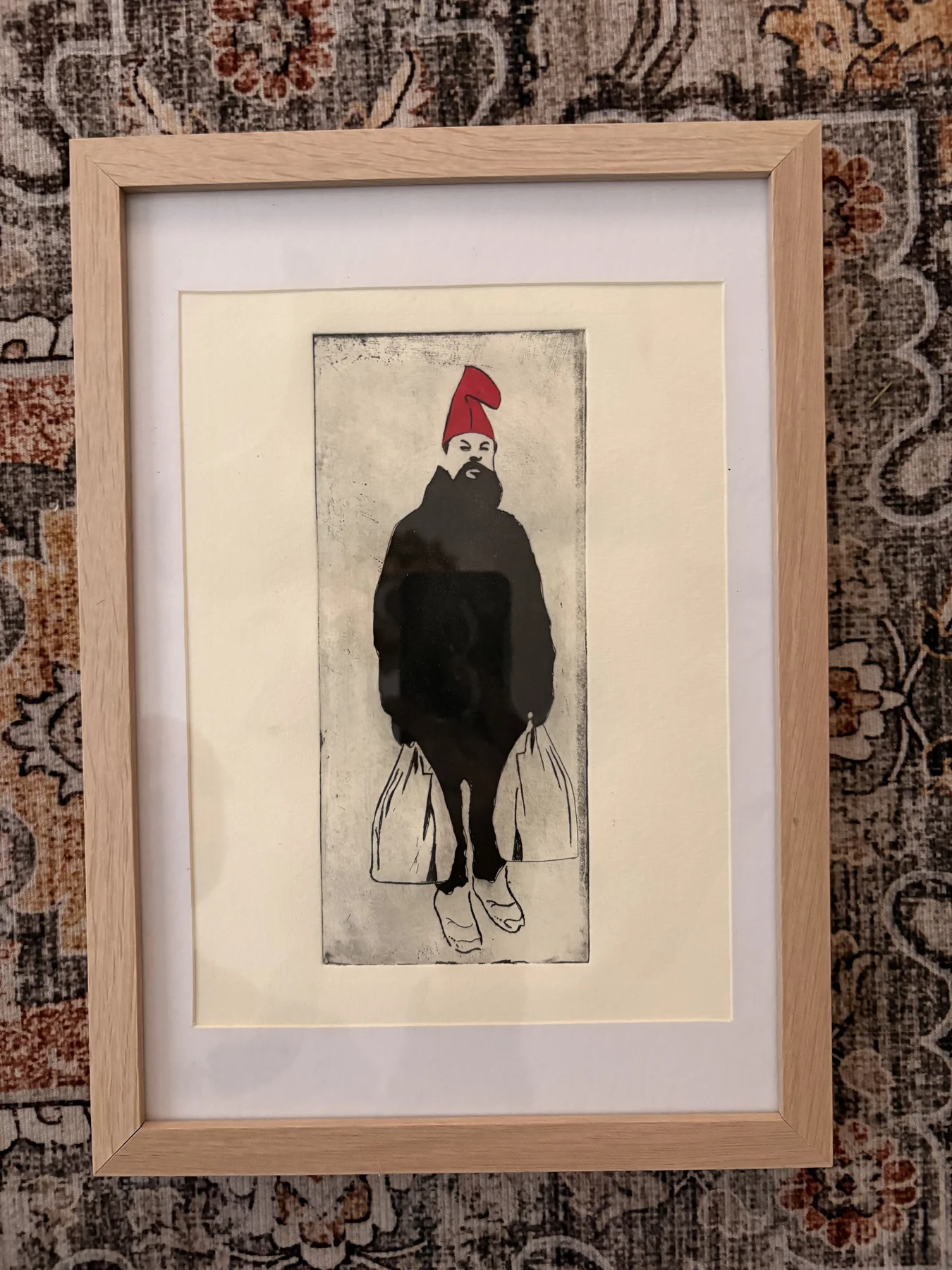 Nainen mustassa - kehystettynä